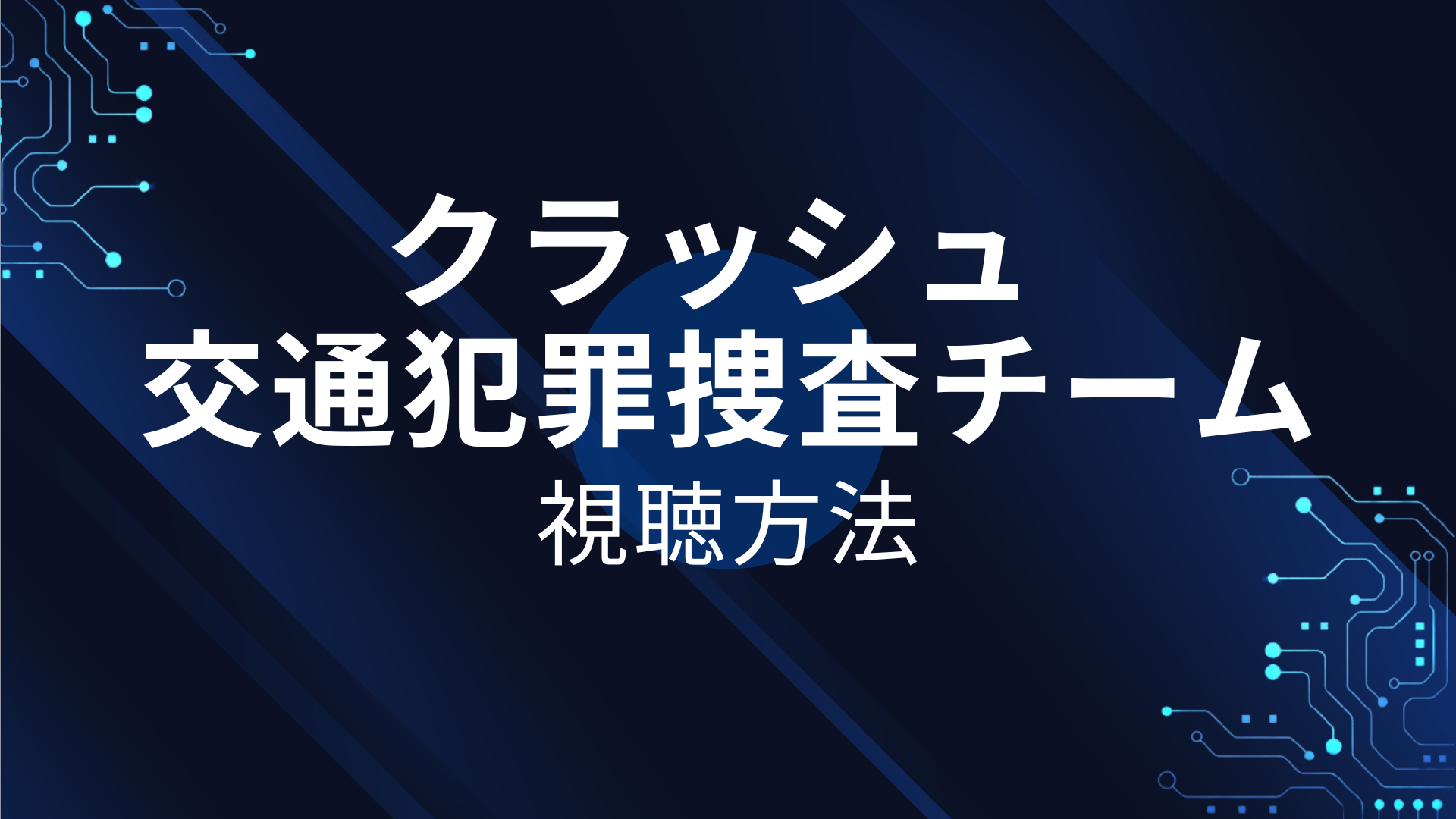 クラッシュ 交通犯罪捜査チーム