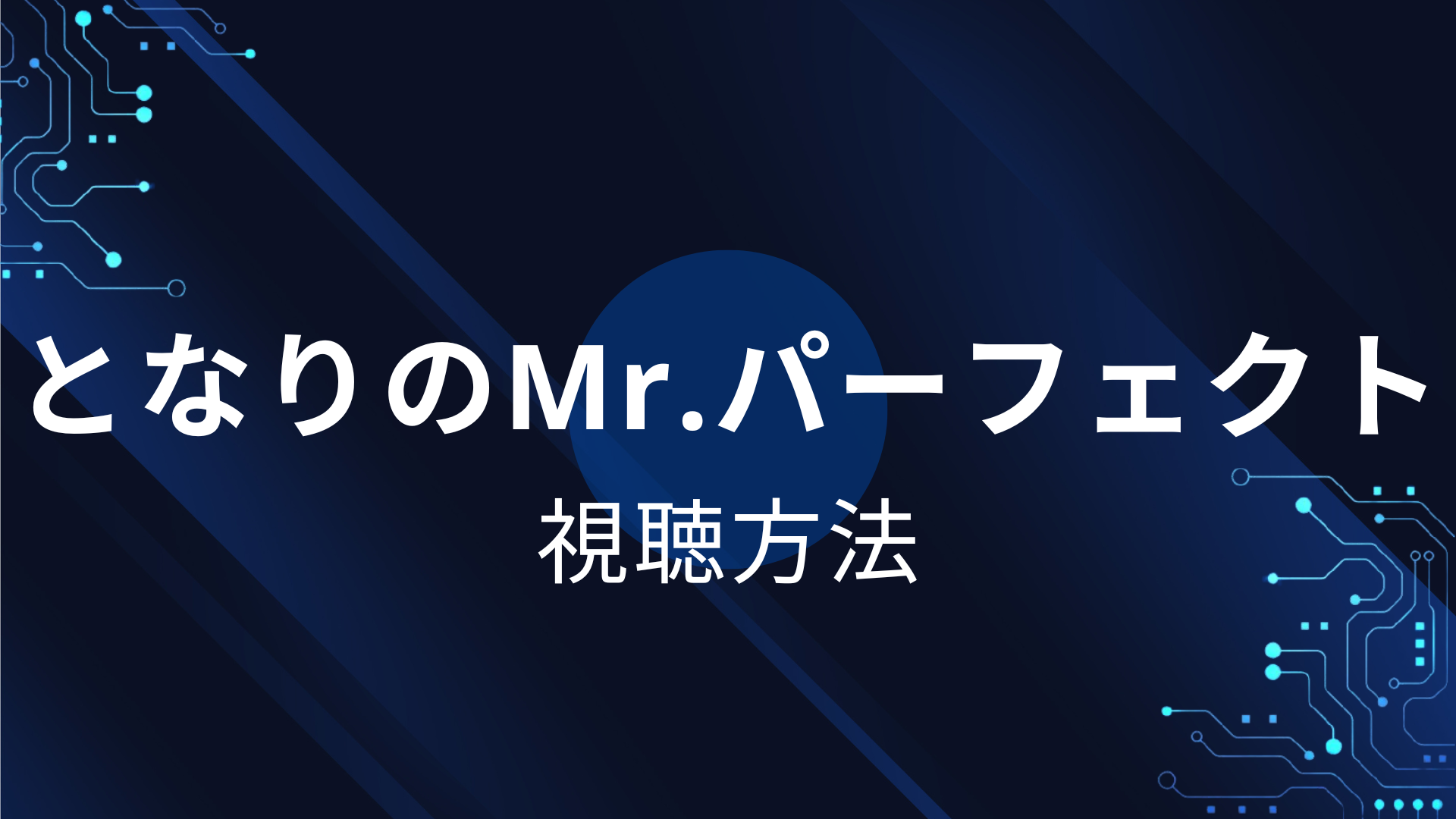 となりのMr.パーフェクト