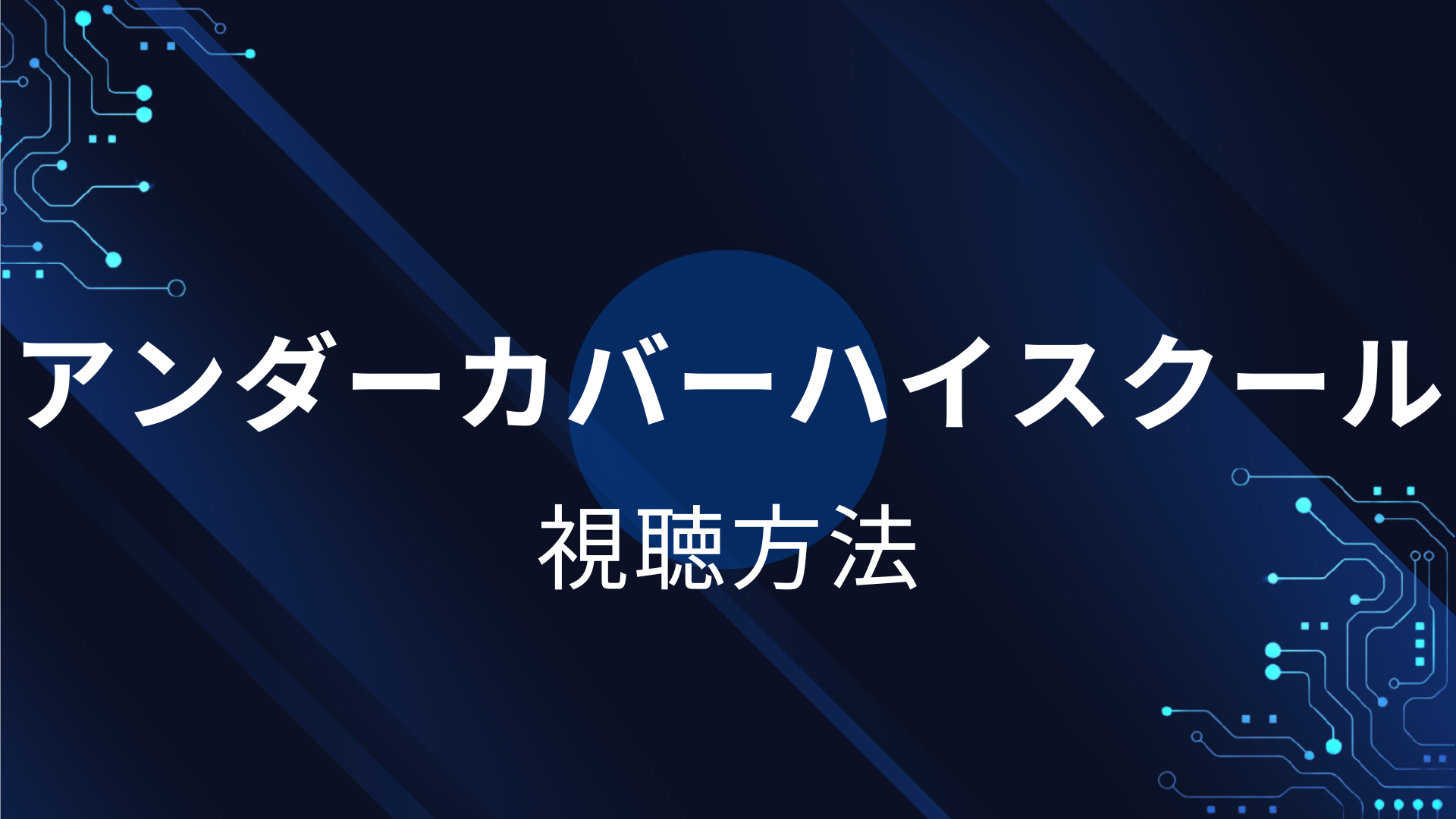 アンダーカバーハイスクール